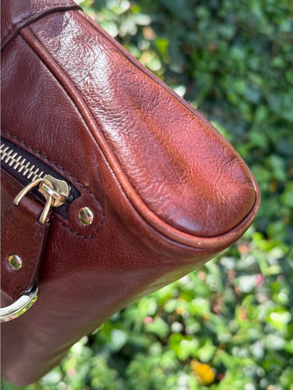 Bally VINTAGE Y2K Cognac Leather Shoulder Baguette Bag Pristine Gold Hardware - Picture 8 of 16